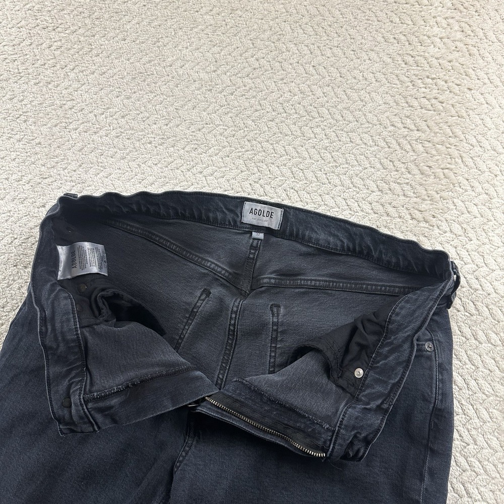 Agolde Women's Kye Black jeans Size 32 Organic cotton Modern Luxury Denim - Picture 5 of 15